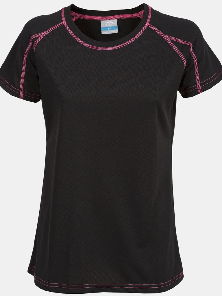 Trespass Womens/Ladies Mamo Short Sleeve Active T-Shirt (Black) - Black