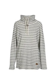 Womens Cheery Striped Pull Over - Navy - Navy