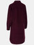 Womens/Ladies Allison Shirt Dress - Dark Cherry
