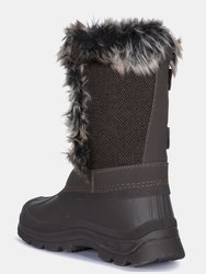 Womens/Ladies Brace Winter Snow Boots - Peat