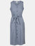 Womens/Ladies Carol Chambray Dress - Navy