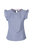 Womens/Ladies Cathy T-Shirt - White/Chambray