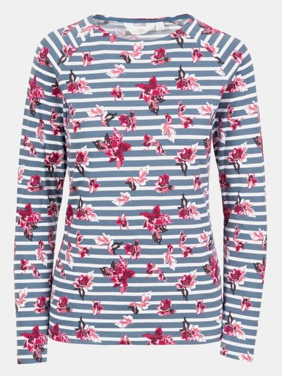 Trespass Womens/Ladies Dellini Floral Long-Sleeved Top - Pewter/Pink/White Stripe product
