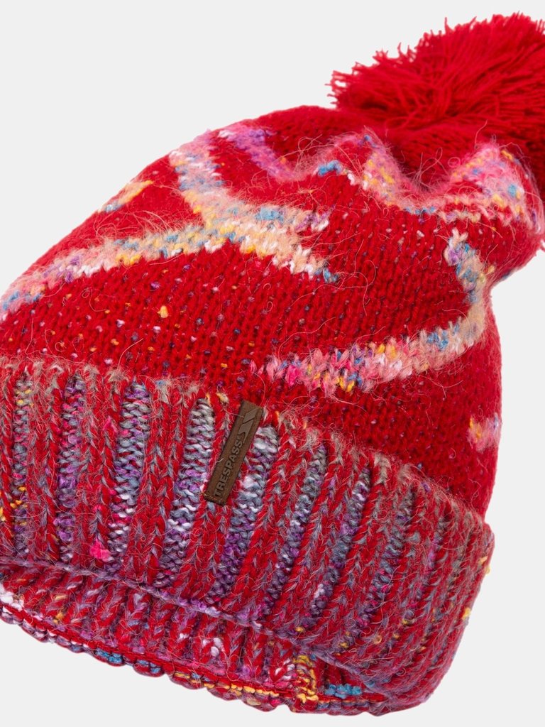 Womens/Ladies Diandra Knitted Beanie - Red - Red