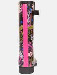 Womens/Ladies Elena Floral Galoshes Boot