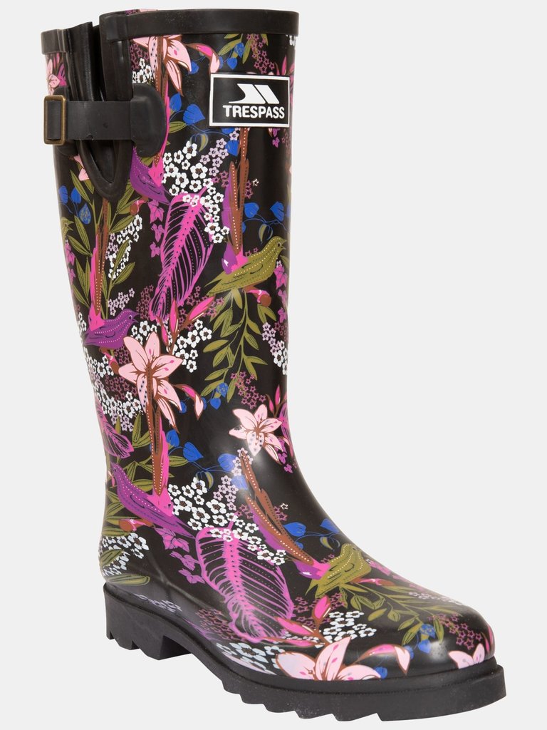 Womens/Ladies Elena Floral Galoshes Boot