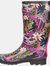 Womens/Ladies Elena Floral Galoshes Boot