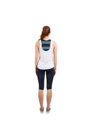 Womens/Ladies Emmalyn Low Back Tank Top - White