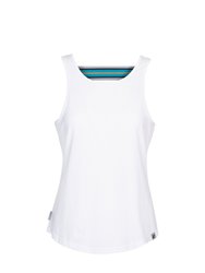 Womens/Ladies Emmalyn Low Back Tank Top - White - White