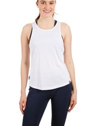 Womens/Ladies Emmalyn Low Back Tank Top - White