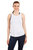 Womens/Ladies Emmalyn Low Back Tank Top - White