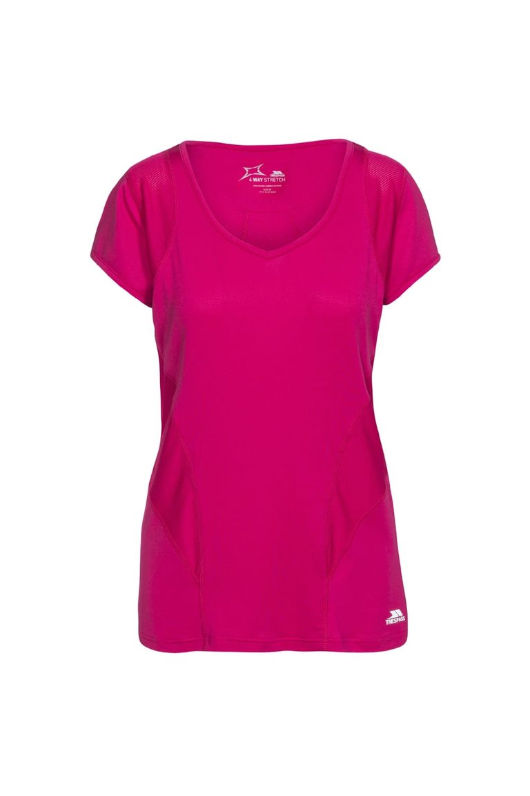 Womens/Ladies Erlin Short Sleeve Sports T-Shirt - Pink Lady - Pink Lady