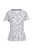 Womens/Ladies Fernie Ditsy Print V Neck T-Shirt (White/Black) - White/Black