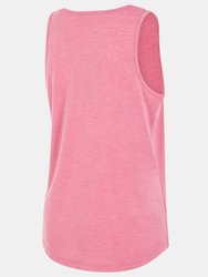 Womens/Ladies Fidget Tank Top - Rose Blush Marl