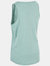 Womens/Ladies Fidget Tank Top - Teal Mist Marl