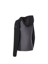 Womens/Ladies Grace Sports Full Zip Hoodie - Black