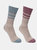 Womens/Ladies Hadley Hiking Boot Socks 2 Pairs - Spruce Green/Dark Cherry - Spruce Green/Dark Cherry