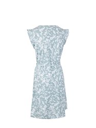 Womens/Ladies Holly Ditsy Print Short-Sleeved Dress - Dusty Teal