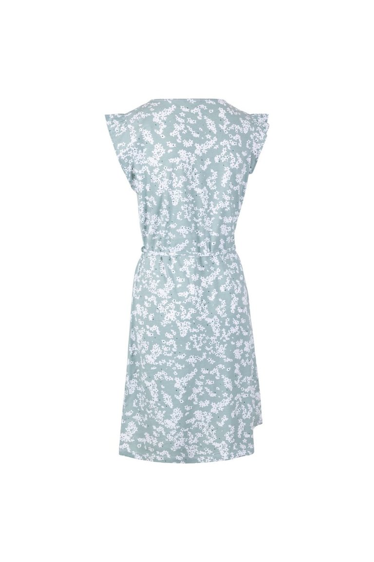Womens/Ladies Holly Ditsy Print Short-Sleeved Dress - Dusty Teal