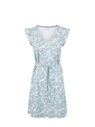 Womens/Ladies Holly Ditsy Print Short-Sleeved Dress - Dusty Teal - Dusty Teal