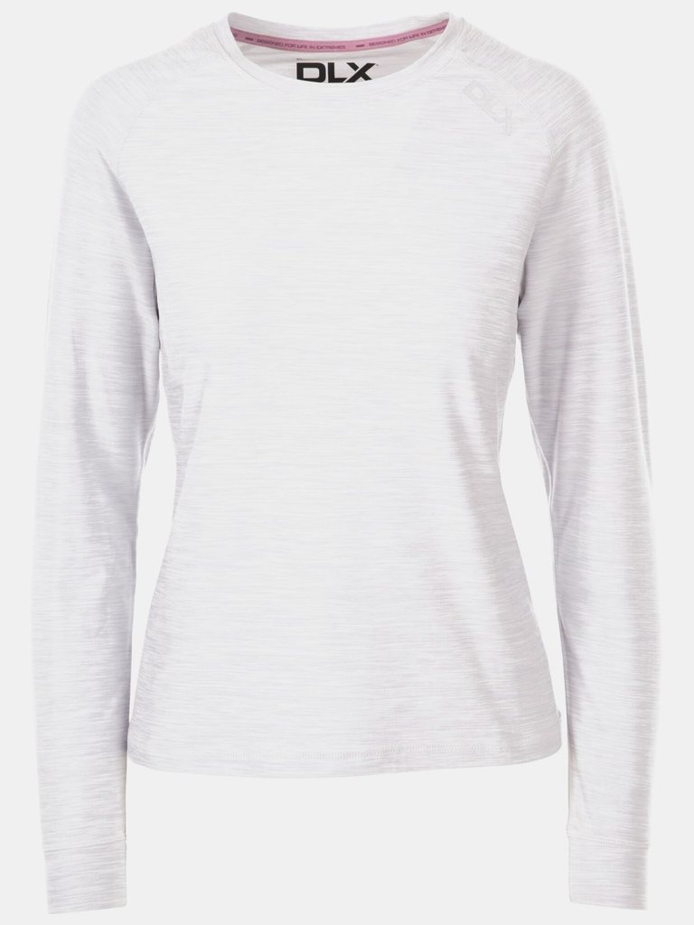 Womens/Ladies Jannett Long-Sleeved T-Shirt - Pale Grey Marl - Pale Grey Marl