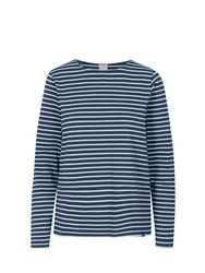 Womens/Ladies Karen Yarn Dyed Stripe Shirt - Navy - Navy