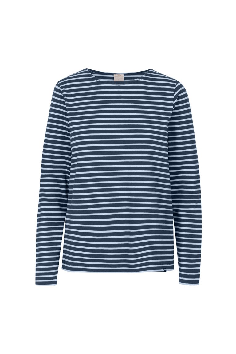 Womens/Ladies Karen Yarn Dyed Stripe Shirt - Navy - Navy