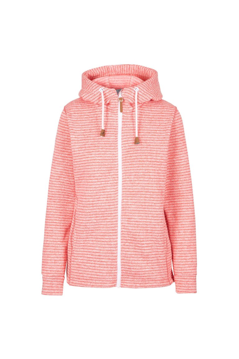 Womens/Ladies Kari Striped Fleece Jacket - Rhubarb Marl