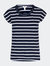 Womens/Ladies Moor Stripe T-Shirt - Navy/White - Navy/White