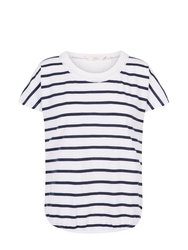 Womens/Ladies Moor Striped T-Shirt - White - White