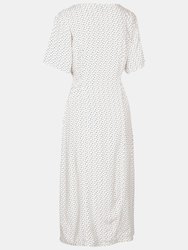 Womens/Ladies Nia Spotted Dress - White