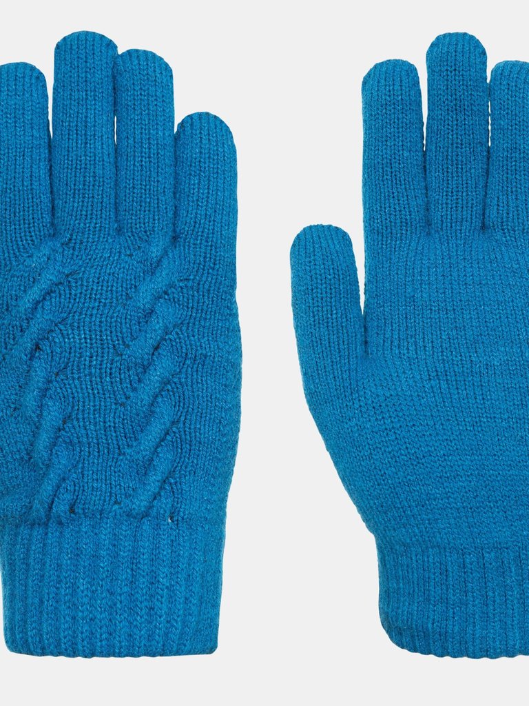 Womens/Ladies Ottilie Knitted Gloves - Cosmic Blue - Cosmic Blue