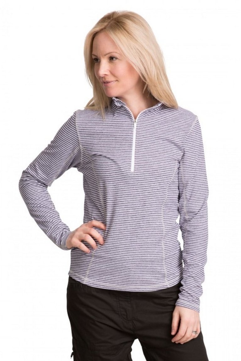 Womens/Ladies Overjoy Long Sleeve Active Top - Navy Marl