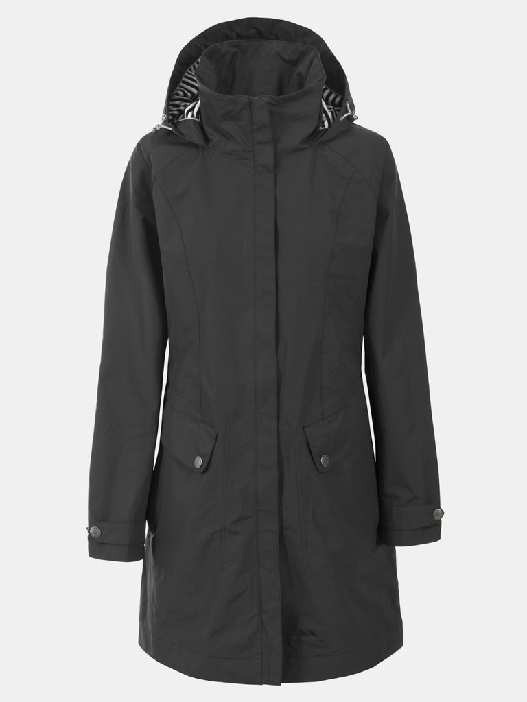 Womens/Ladies Rainy Day Waterproof Jacket - Black - Black