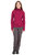 Womens/Ladies Rebecca Hooded 1/2 Zip Top - Berry