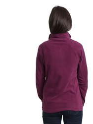 Womens/Ladies Shiner Half Zip Microfleece Top - Blackberry