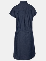 Womens/Ladies Talula Dress - Navy/Chambray