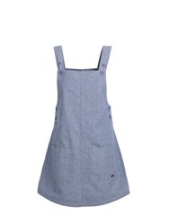 Womens/Ladies Twirl Casual Dress - Navy/Chambray