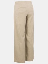 Womens/Ladies Zinny Wide Leg Pants - Dark Mushroom