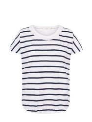 Womens Moor Stripe Short Sleeved T-Shirt - White