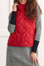 A Line Puffer Vest - Earth Red