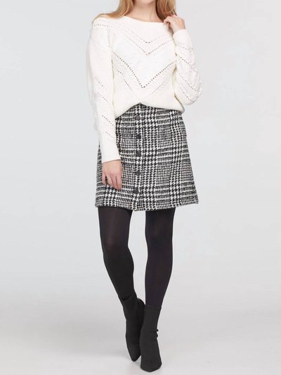 TRIBAL A-Line Skirt With Buttons In Black/white product