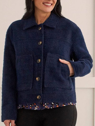 TRIBAL Button Front Lined Jacket In Sapphire product