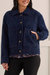 Button Front Lined Jacket In Sapphire - Sapphire