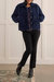 Button Front Lined Jacket In Sapphire