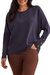 Button Sleeve Top In Navy - Navy