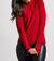 Combo Rib Funnel Neck Sweater - Earth Red