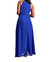 Embellished Neck Elegant Dress In Sapphire