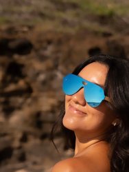 Ace Aviator Blue Unisex Sunglasses Reflectors