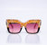 Amal Oversized Unisex Cat Eye Reflectors Sunglasses - Pink Gold